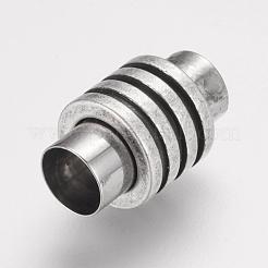 304 Stainless Steel Magnetic Clasps with Glue-in Ends&nbsp;STAS-F124-01AS