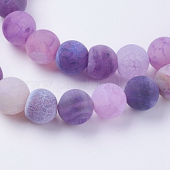 Natural Weathered Agate Beads Strands&nbsp;G-G589-8mm-06