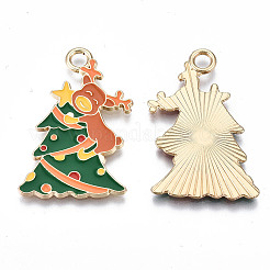 Eco-Friendly Alloy Enamel Pendants&nbsp;X-ENAM-Q437-061-NR