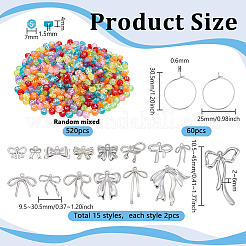 DIY Bowknot Wine Glass Charms Marking Kis&nbsp;DIY-PH0033-53
