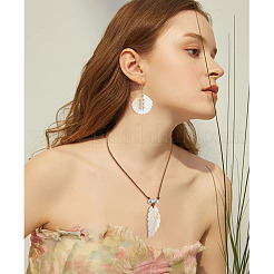 14Pcs 7 Styles Natural Freshwater Shell Pendants&nbsp;SHEL-TA0001-24