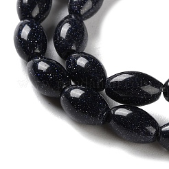 Synthetic Blue Goldstone Beads Strands&nbsp;G-I369-B21-01A