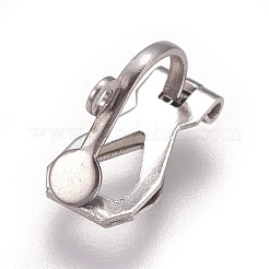 Tarnish Resistant 304 Stainless Steel Clip-on Earring Findings&nbsp;X-STAS-P206-02P