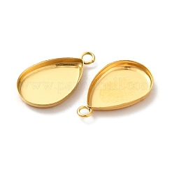 Ion Plating(IP) 304 Stainless Steel Pendant Cabochon Settings&nbsp;STAS-F167-23G