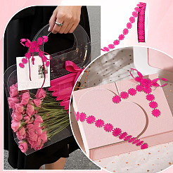 Polyester Flower Ribbon&nbsp;OCOR-WH0105-225