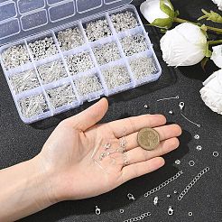 Alloy Lobster Claw Clasps & Iron Bead Tips & Eye Pin & Bead Caps & Spacer Beads & Open Jump Rings Findings Kits&nbsp;FIND-YW0008-89