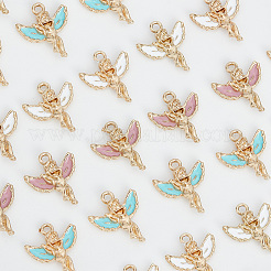 30Pcs 3 Colors Alloy Enamel Pendants&nbsp;ENAM-HY0001-22
