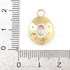 Brass Micro Pave Cubic Zirconia Pendants&nbsp;KK-Z151-16G-02