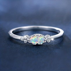 Alloy Rhinestone Plain Band Rings&nbsp;PW-WG1313D-01