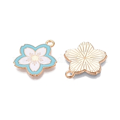 Light Gold Plated Alloy Enamel Pendants&nbsp;PALLOY-N176-28A-RS