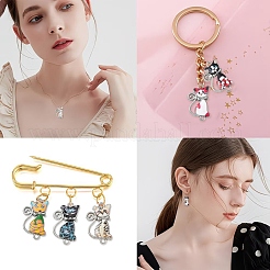 40Pcs 10 Colors Alloy Enamel Connectors Charms&nbsp;FIND-YW0013-08