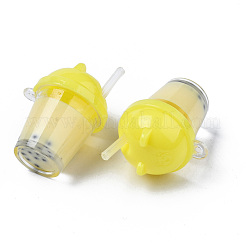 Imitation Bubble Tea Resin Pendants&nbsp;RESI-S401-01G