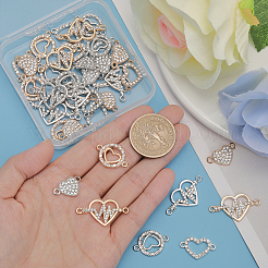 40Pcs 8 Styles Zinc Alloy Connector Charms&nbsp;PALLOY-CA0002-45