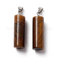 Natural Tiger Eye Pendants&nbsp;G-E135-02P-03