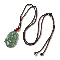 Natural Jadeite Pendant Necklaces&nbsp;G-H306-05-05