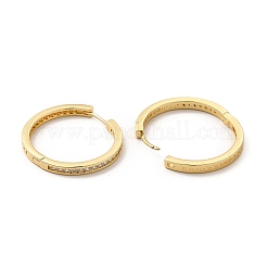 Clear Cubic Zirconia Hoop Earrings&nbsp;EJEW-F302-02G