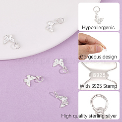 5Pcs 925 Sterling Silver Charms&nbsp;STER-BBC0009-44A