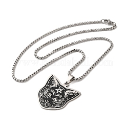 Non-Tarnish 201 Stainless Steel Pendant Necklaces&nbsp;NJEW-K253-06P