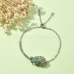 Natural Lapis Lazuli Bullet Link Slider Bracelets&nbsp;BJEW-JB09901-04