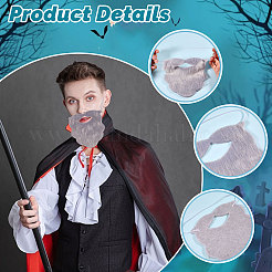 Fibre Beard for Masquerade Cosplay Costume Props Supplies&nbsp;DIY-WH0504-705