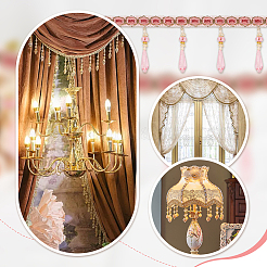 12M Polyester Fringe Lace Trims&nbsp;SRIB-WH0026-26A