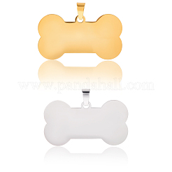 10Pcs 2 Colors 304 Stainless Steel Pendants&nbsp;STAS-BBC0007-20