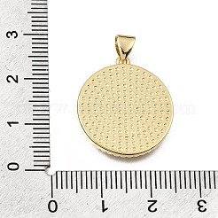 Brass Micro Pave Clear Cubic Zirconia Pendants&nbsp;CU-CBAF50C-16G