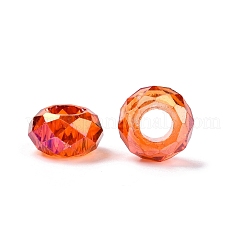 Baking Paint Transparent Glass European Beads&nbsp;GPDL-N005-C14mm-A02