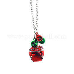 Christmas Bell Alloy Rhinestone Pendant Necklaces & Dangle Earrings Sets&nbsp;WG37E36-03