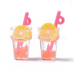 Imitation Fruit Tea Resin Pendants&nbsp;CRES-S359-31F