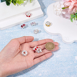 8Pcs 2 Styles Alloy Rhinestone European Beads&nbsp;FIND-TA0010-84