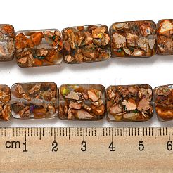 Dyed Natural Imperial Jasper with Resin Beads Strands&nbsp;G-G083-F04-01