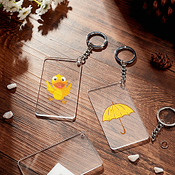 DIY Transparent Acrylic Keychain Clasps Making Kits&nbsp;DIY-BC0001-67