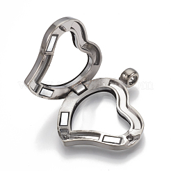 Alloy Magnetic Locket Pendants&nbsp;PALLOY-T052-13B
