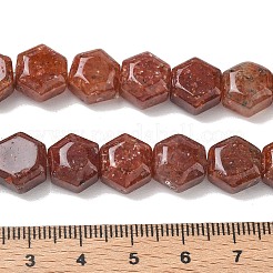 Natural Gold Spot Strawberry Quartz Beads Strands&nbsp;G-G463-A04-10x11mm