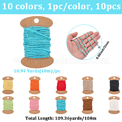 10Pcs 10 Colors Burlap Ribbon&nbsp;OCOR-CY0003-05