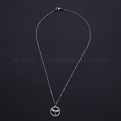 Non-Tarnish 201 Stainless Steel Pendant Necklaces&nbsp;NJEW-S105-JN586-40-1
