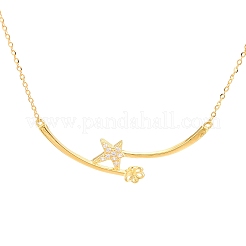 925 Sterling Silver Clear Cubic Zirconia Star Pendant Necklace Making&nbsp;STER-T007-104G