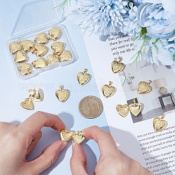 20Pcs Rack Plating Brass Locket Pendants&nbsp;KK-UN0005-91