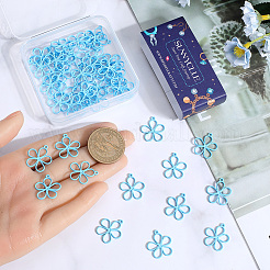 50Pcs Hollow Spray Painted Alloy Pendants&nbsp;FIND-SC0012-27B