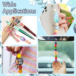 24Pcs 12 Styles Cartoon Drink Silicone Beads&nbsp;PVC-YW0001-04