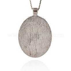 Antique Silver Tone Alloy Resin Pendants&nbsp;PALLOY-J345-01AS