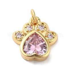Rack Plating Brass Pave Cubic Zirconia Charms&nbsp;KK-O142-58G