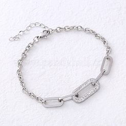 European Titanium Steel Chunk Chain Bracelet O-Ring Full Diamond Simple Elegant Women's Jewelry&nbsp;VB6385
