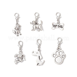 6Pcs Tibetan Style Alloy Pendant Decorations&nbsp;HJEW-JM03895