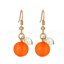 Alloy Orange Dangle Earrings&nbsp;WH-WG5518B-01