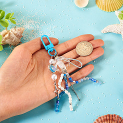 Jellyfish Glass & Acrylic Pendant Decorations&nbsp;HJEW-TAC0032