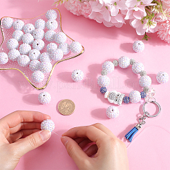 40Pcs Resin Rhinestone Beads&nbsp;RESI-SC0003-12
