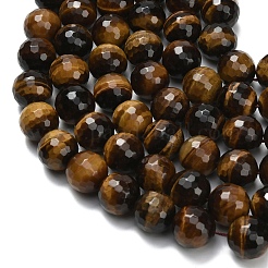 Natural Tiger Eye Beads Strands&nbsp;G-L642-F01-12mm