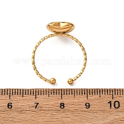 304 Stainless Steel Enamel Cuff Rings for Women&nbsp;RJEW-F194-05G